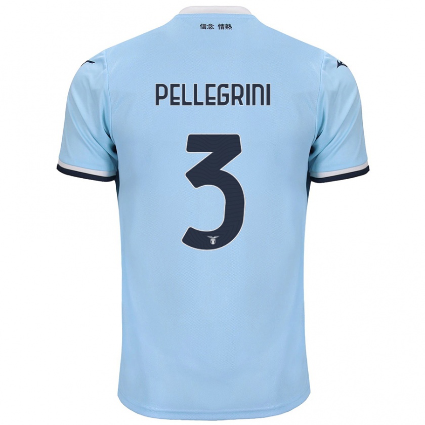 Kandiny Kinderen Luca Pellegrini #3 Blauw Thuisshirt Thuistenue 2024/25 T-Shirt België