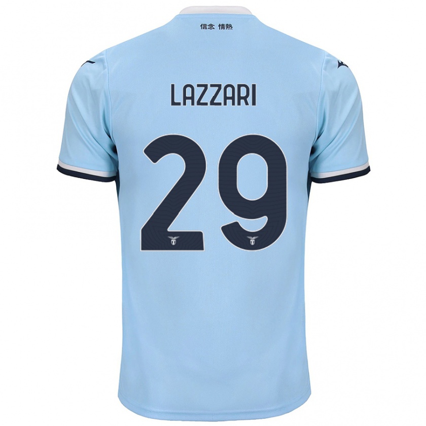 Kandiny Bambino Maglia Manuel Lazzari #29 Blu Kit Gara Home 2024/25 Maglietta