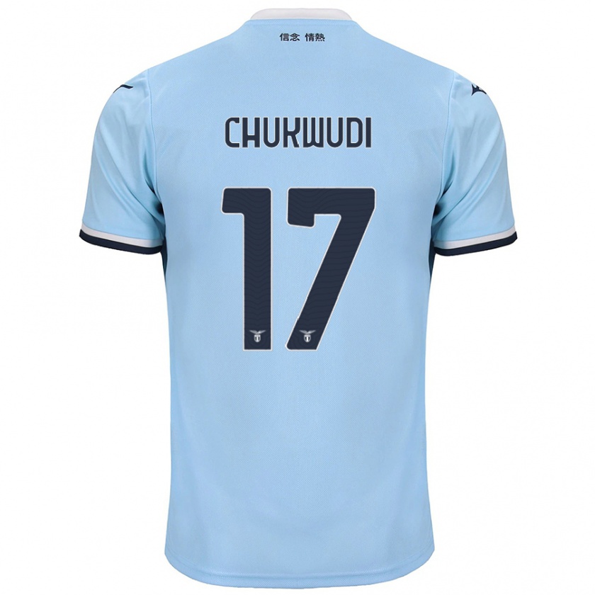 Kandiny Kinderen Ogonna Chukwudi #17 Blauw Thuisshirt Thuistenue 2024/25 T-Shirt