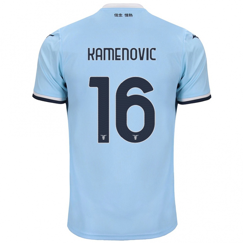 Kandiny Kinderen Dimitrije Kamenović #16 Blauw Thuisshirt Thuistenue 2024/25 T-Shirt