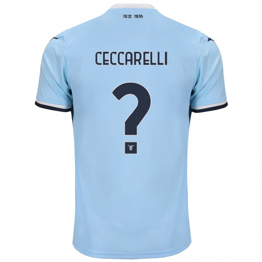 Kandiny Kinderen Alessandro Ceccarelli #0 Blauw Thuisshirt Thuistenue 2024/25 T-Shirt België