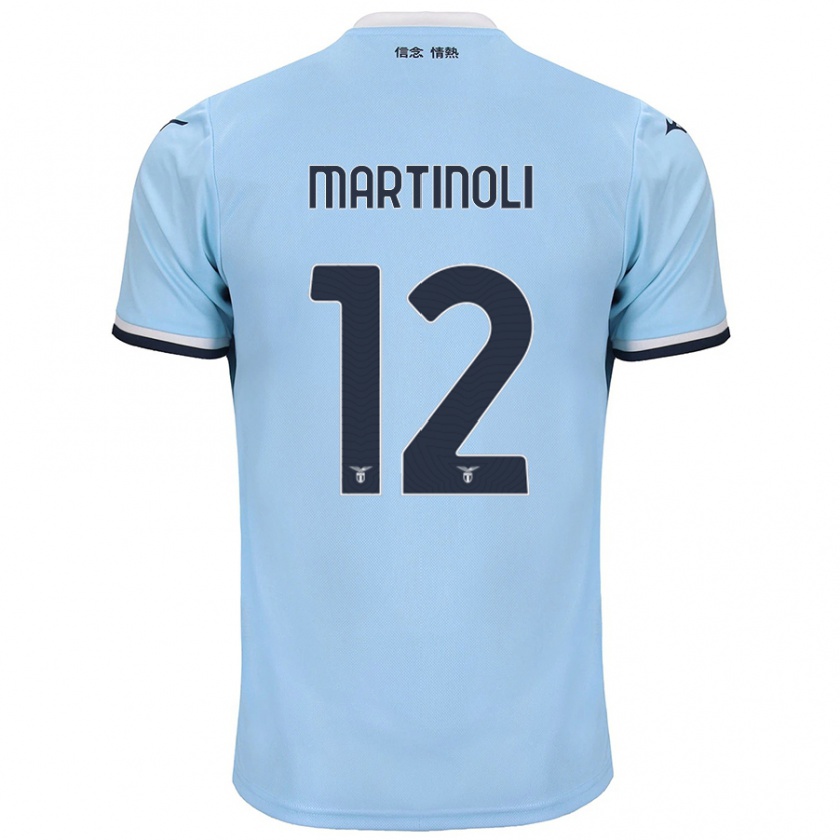 Kandiny Bambino Maglia Elettra Martinoli #12 Blu Kit Gara Home 2024/25 Maglietta