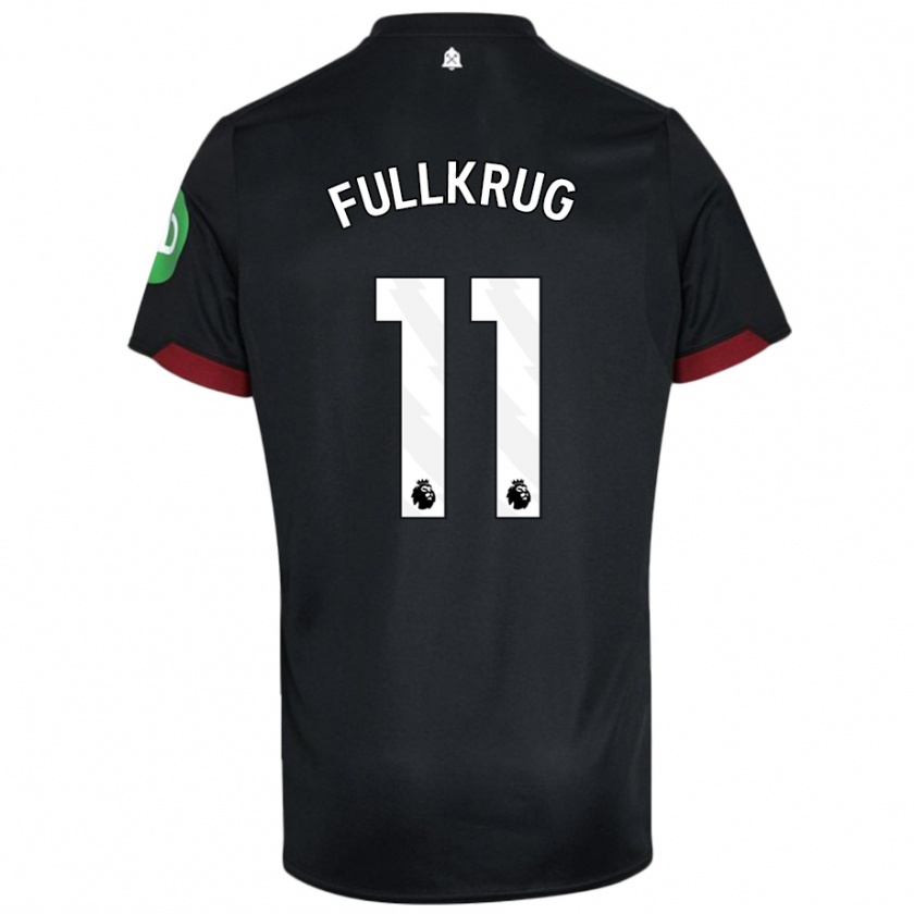 Kandiny Kinder Niclas Füllkrug #11 Schwarz Weiß Auswärtstrikot Trikot 2024/25 T-Shirt Österreich