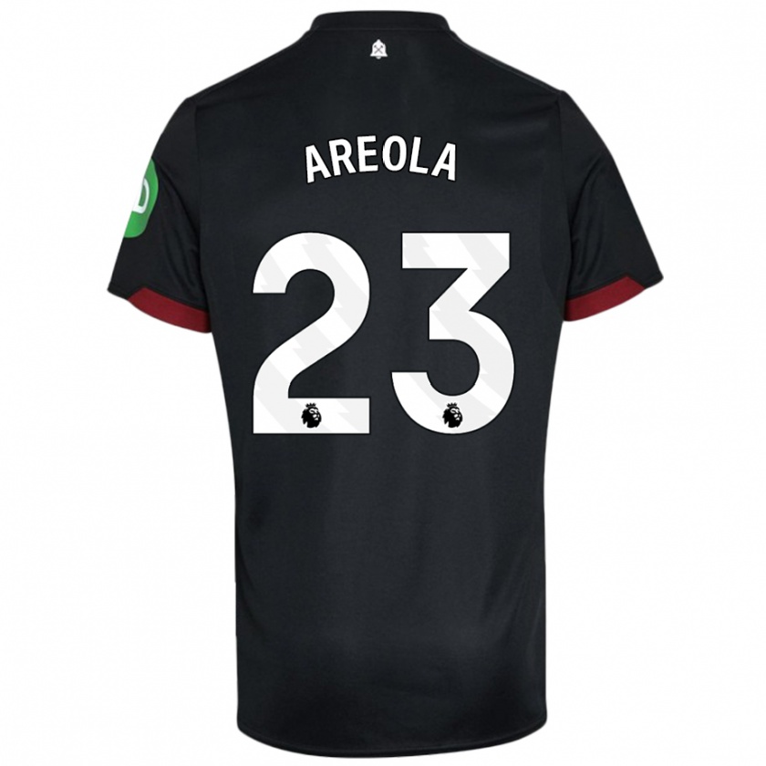 Kandiny Bambino Maglia Alphonse Areola #23 Nero Bianco Kit Gara Away 2024/25 Maglietta