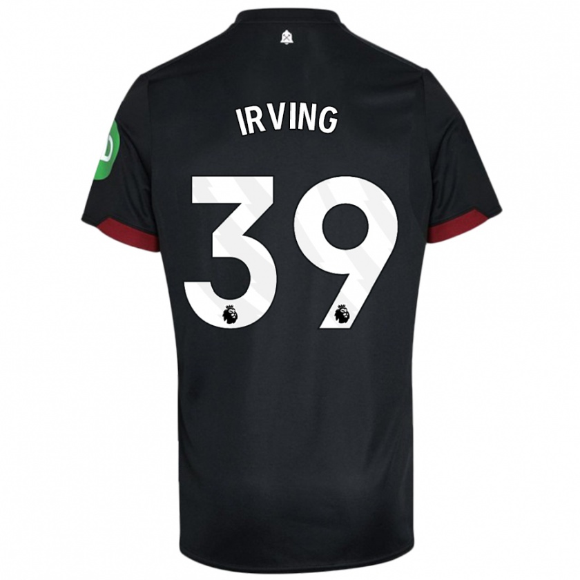 Kandiny Kinder Andy Irving #39 Schwarz Weiß Auswärtstrikot Trikot 2024/25 T-Shirt Österreich