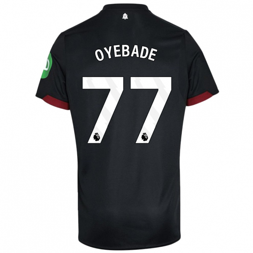 Kandiny Kinder Rayan Oyebade #77 Schwarz Weiß Auswärtstrikot Trikot 2024/25 T-Shirt Österreich