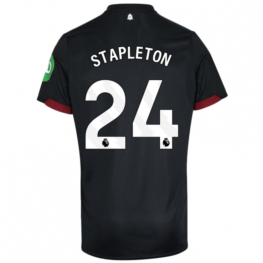 Kandiny Kinder Jessie Stapleton #24 Schwarz Weiß Auswärtstrikot Trikot 2024/25 T-Shirt Österreich