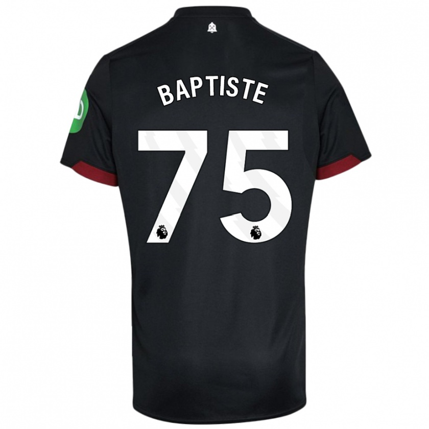 Kandiny Kinder Jamal Baptiste #75 Schwarz Weiß Auswärtstrikot Trikot 2024/25 T-Shirt Österreich