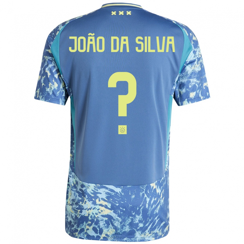 Kandiny Kinder Miguel João Da Silva #0 Grau Blau Gelb Auswärtstrikot Trikot 2024/25 T-Shirt Österreich