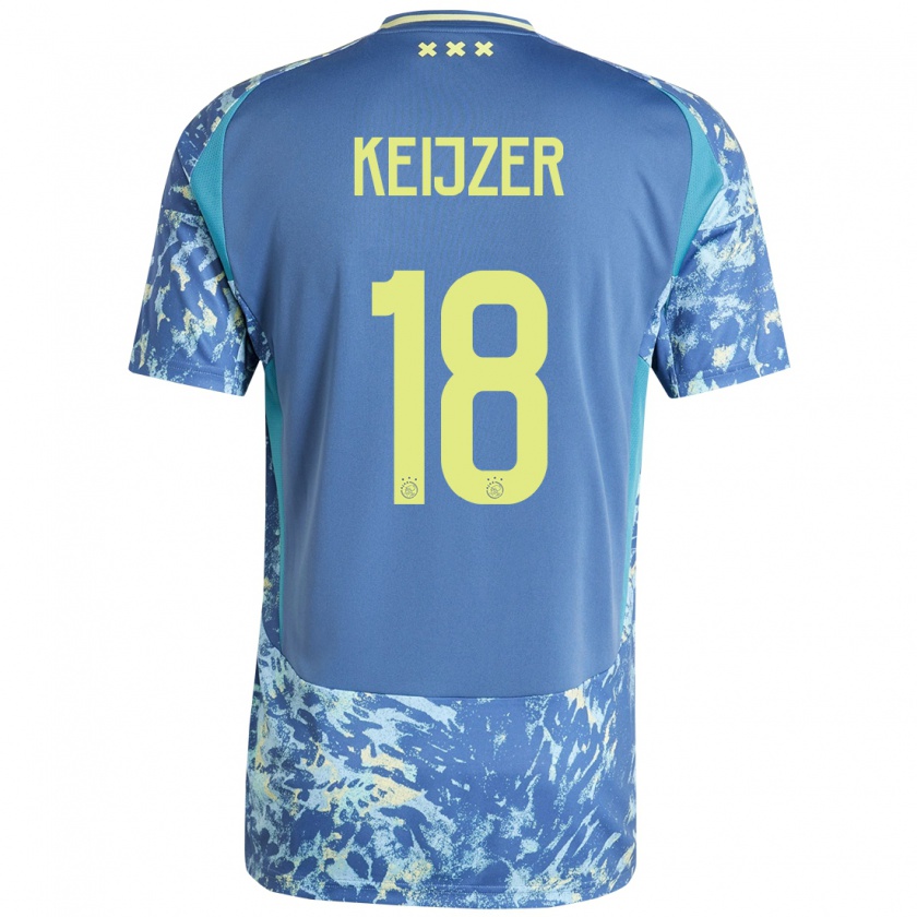 Kandiny Kinderen Milicia Keijzer #18 Grijs Blauw Geel Uitshirt Uittenue 2024/25 T-Shirt