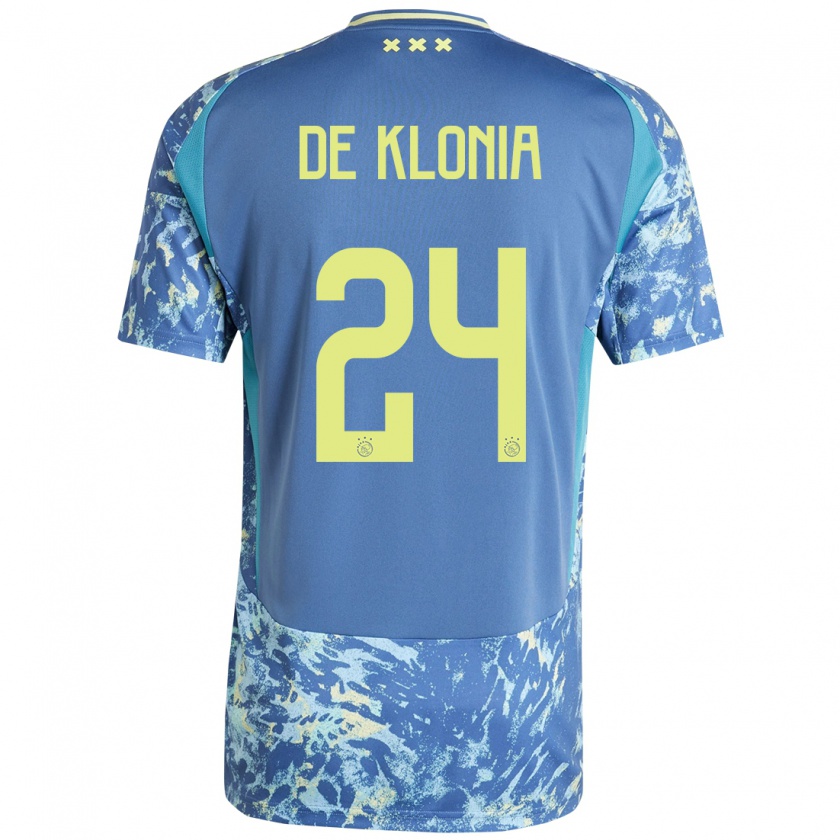 Kandiny Kinderen Daliyah De Klonia #24 Grijs Blauw Geel Uitshirt Uittenue 2024/25 T-Shirt