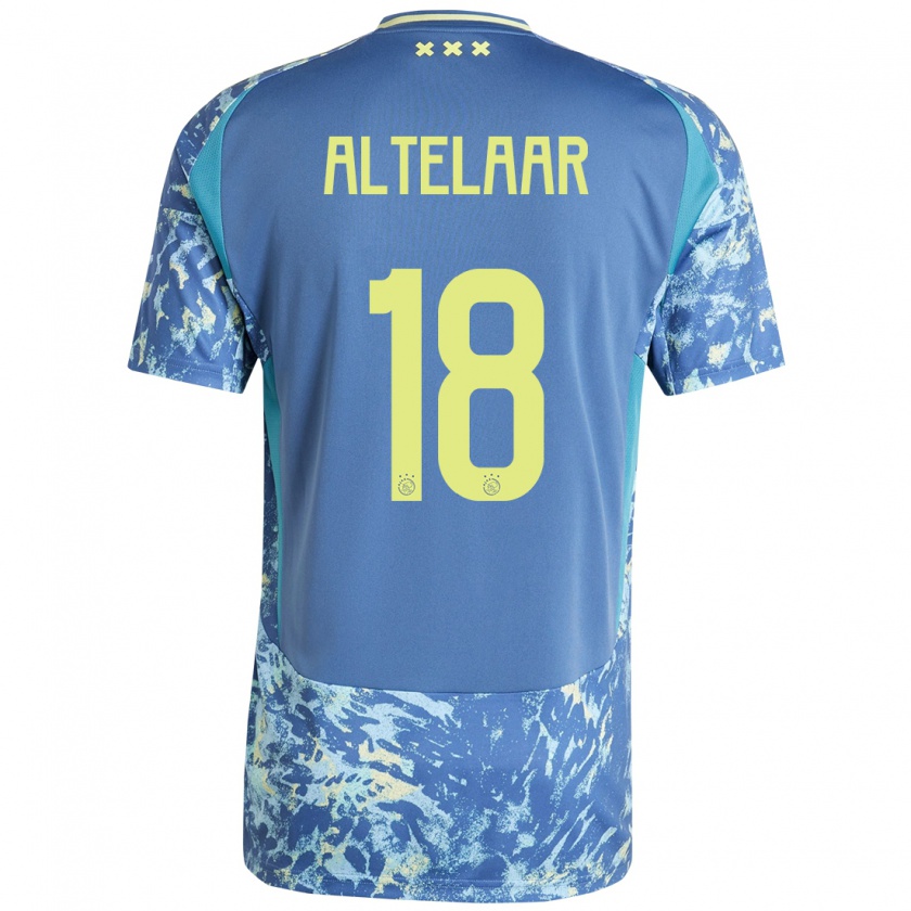 Kandiny Kinderen Jamie Altelaar #18 Grijs Blauw Geel Uitshirt Uittenue 2024/25 T-Shirt België