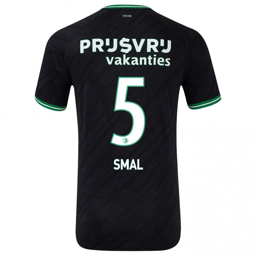 Kandiny Niño Camiseta Gijs Smal #5 Negro Verde 2ª Equipación 2024/25 La Camisa