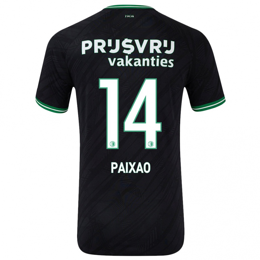 Kandiny Niño Camiseta Igor Paixão #14 Negro Verde 2ª Equipación 2024/25 La Camisa México