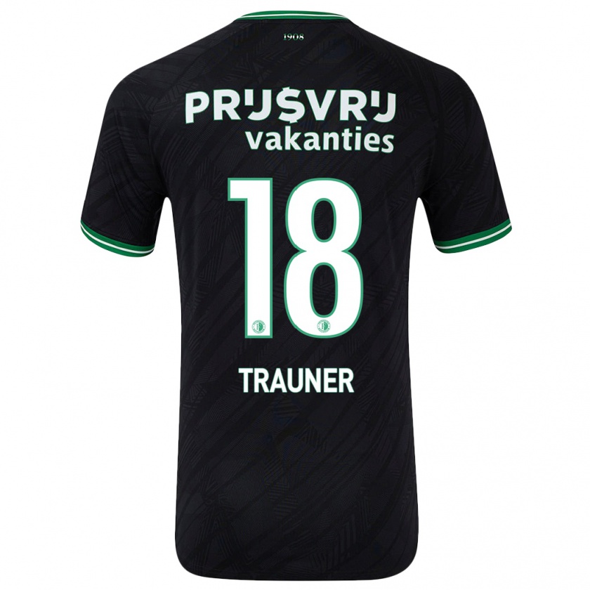 Kandiny Criança Camisola Gernot Trauner #18 Verde Preto Alternativa 2024/25 Camisa Brasil