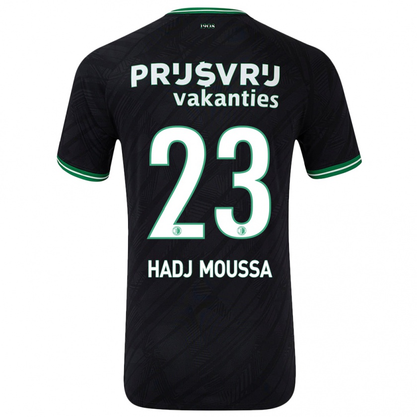 Kandiny Niño Camiseta Anis Hadj Moussa #23 Negro Verde 2ª Equipación 2024/25 La Camisa México