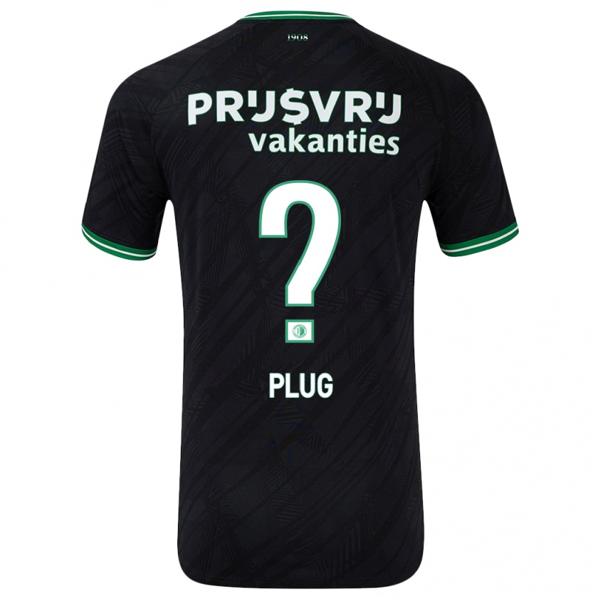 Kandiny Bambino Maglia Jan Plug #0 Nero Verde Kit Gara Away 2024/25 Maglietta