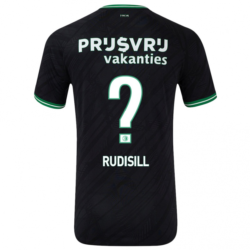 Kandiny Niño Camiseta Paulo Rudisill #0 Negro Verde 2ª Equipación 2024/25 La Camisa México