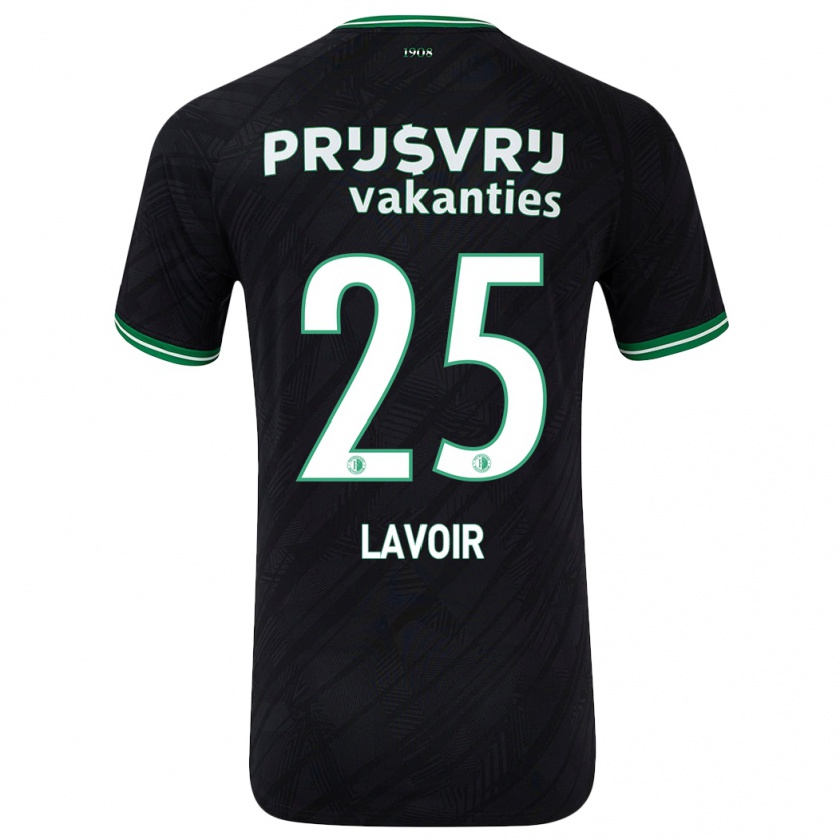 Kandiny Niño Camiseta Romee Van De Lavoir #25 Negro Verde 2ª Equipación 2024/25 La Camisa México