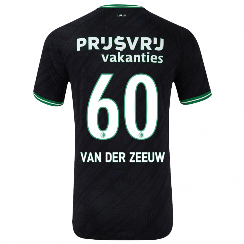 Kandiny Niño Camiseta Twan Van Der Zeeuw #60 Negro Verde 2ª Equipación 2024/25 La Camisa México