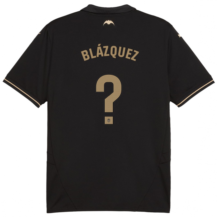 KandinyキッズAimar Blázquez#0黒アウェイシャツ2024/25ジャージーユニフォーム