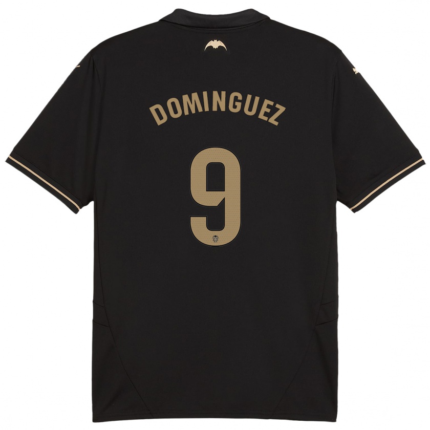 Kandiny Niño Camiseta Mario Dominguez #9 Negro 2ª Equipación 2024/25 La Camisa