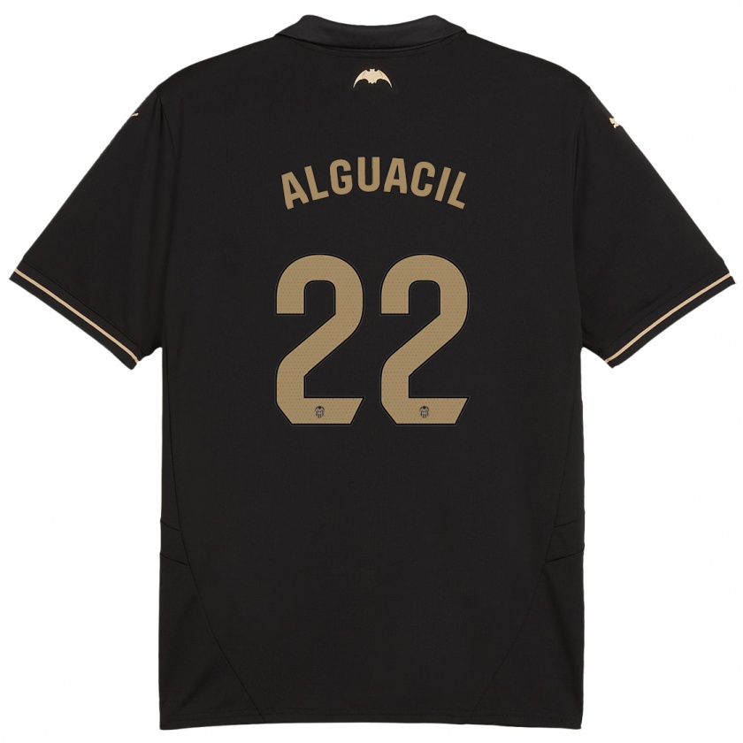 Kandiny Niño Camiseta Ainhoa Alguacil #22 Negro 2ª Equipación 2024/25 La Camisa