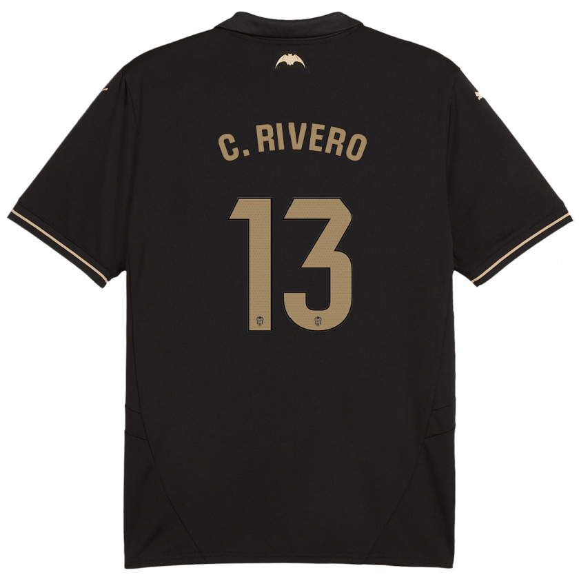 Kandiny Kinderen Cristian Rivero #13 Zwart Uitshirt Uittenue 2024/25 T-Shirt