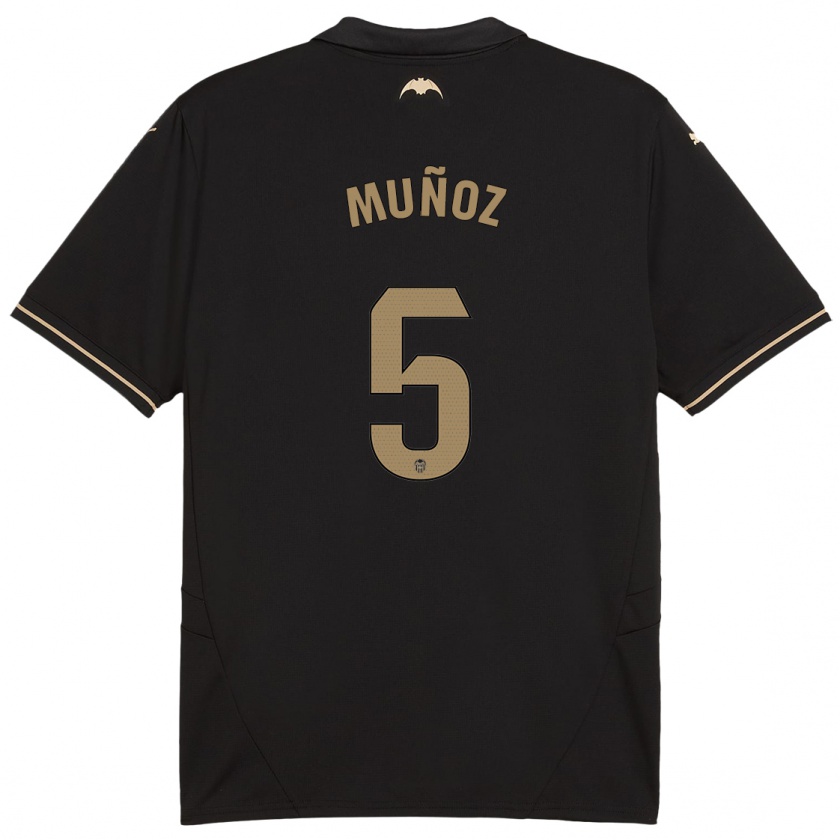 Kandiny Kinder Iván Muñoz #5 Schwarz Auswärtstrikot Trikot 2024/25 T-Shirt Österreich