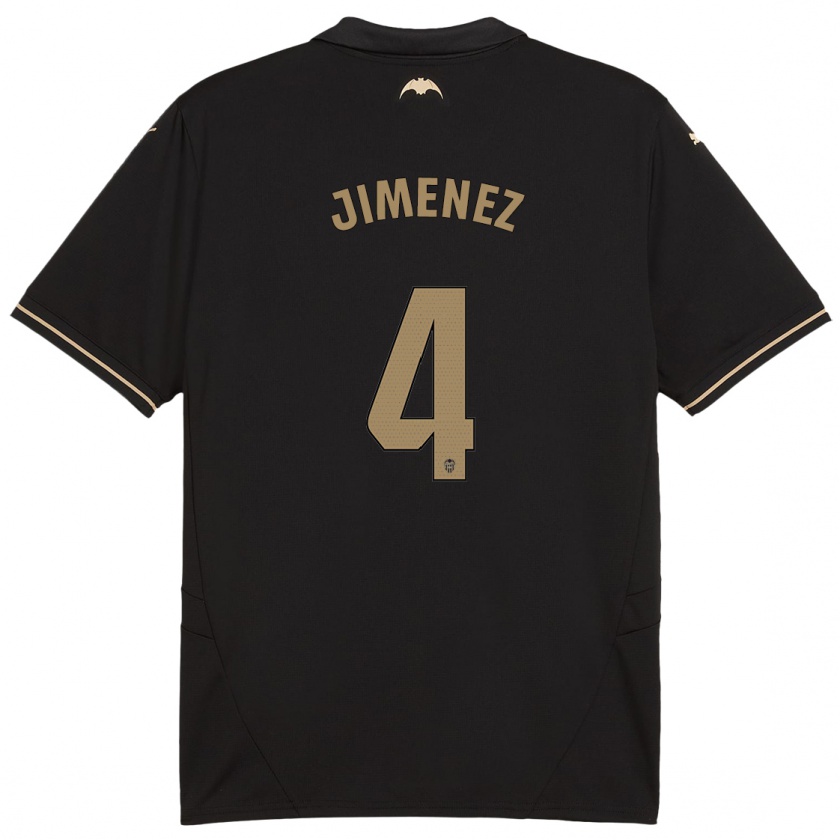 Kandiny Niño Camiseta Maria Jimenez #4 Negro 2ª Equipación 2024/25 La Camisa México