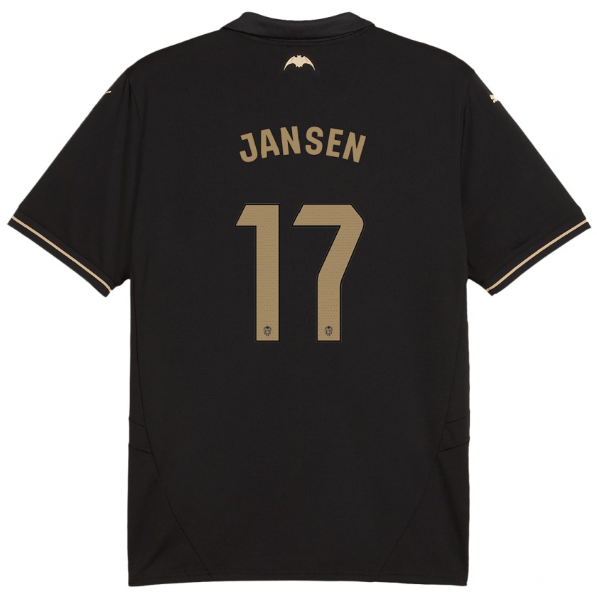 Kandiny Kinderen Ellen Jansen #17 Zwart Uitshirt Uittenue 2024/25 T-Shirt