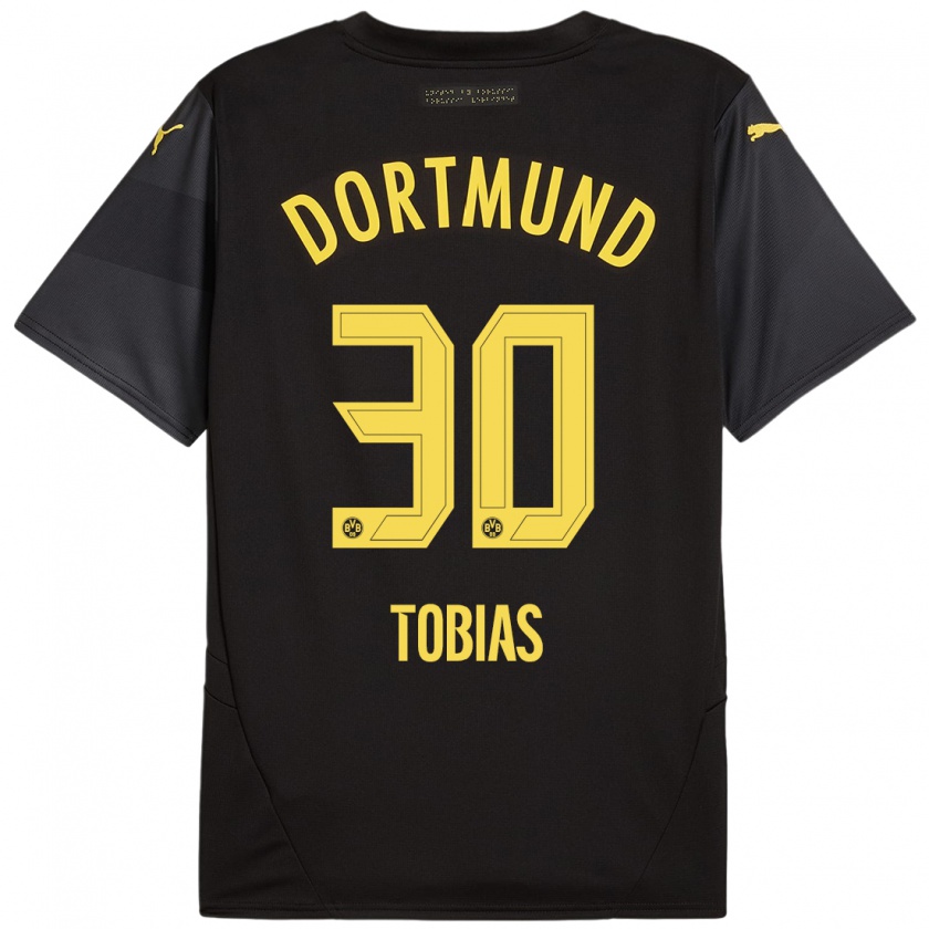 Kandiny Kinder Vogt Tobias #30 Schwarz Gelb Auswärtstrikot Trikot 2024/25 T-Shirt Österreich