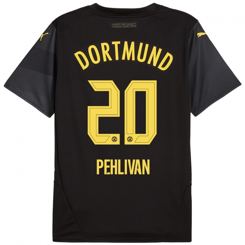 Kandiny Kinderen Miran Pehlivan #20 Zwart Geel Uitshirt Uittenue 2024/25 T-Shirt