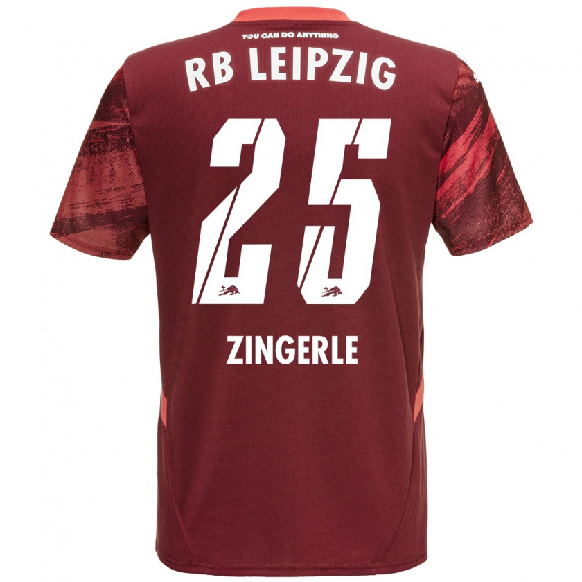 Kandiny Kinderen Leopold Zingerle #25 Bordeauxrood Uitshirt Uittenue 2024/25 T-Shirt