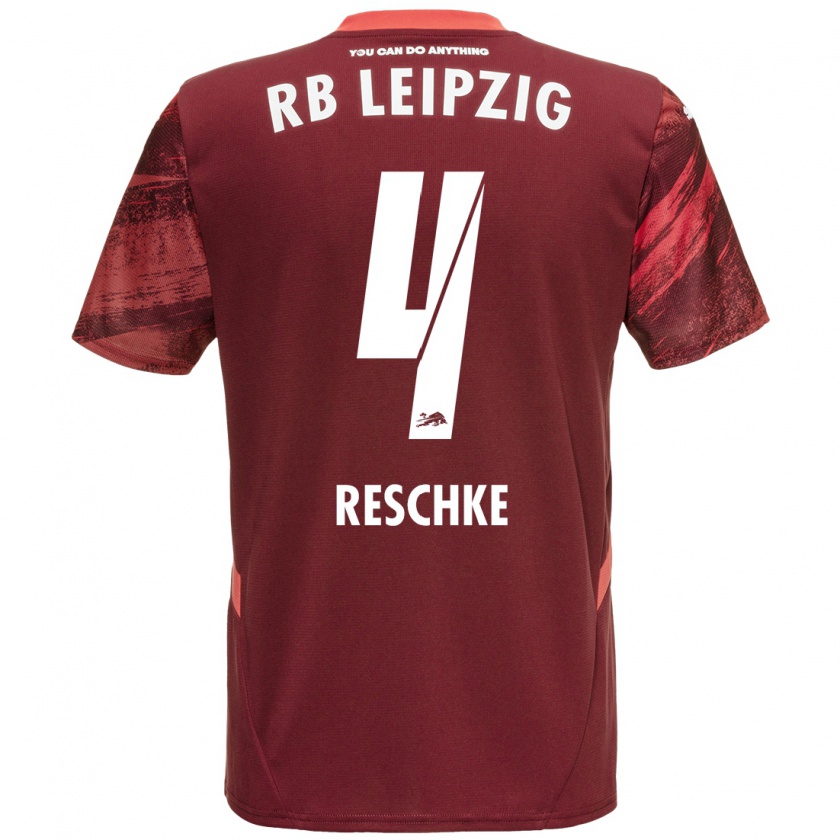 Kandiny Kinderen Gianluca Reschke #4 Bordeauxrood Uitshirt Uittenue 2024/25 T-Shirt