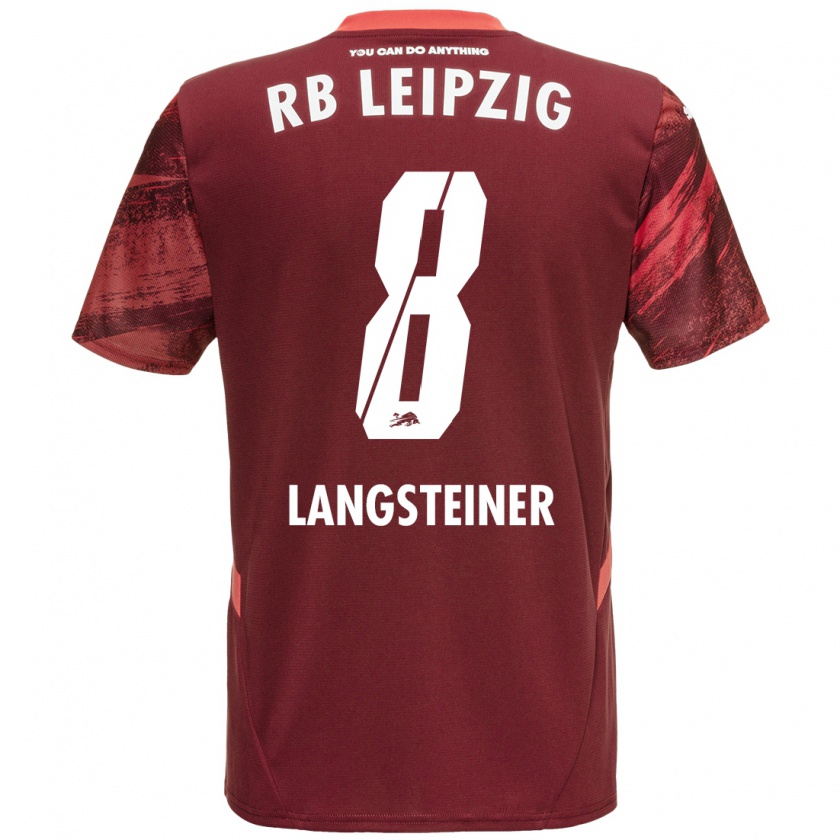 Kandiny Niño Camiseta Toni Langsteiner #8 Borgoña 2ª Equipación 2024/25 La Camisa