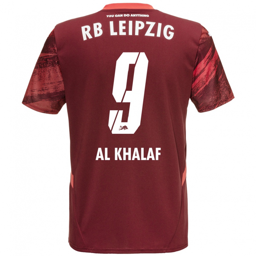 Kandiny Niño Camiseta Abdul Al Khalaf #9 Borgoña 2ª Equipación 2024/25 La Camisa