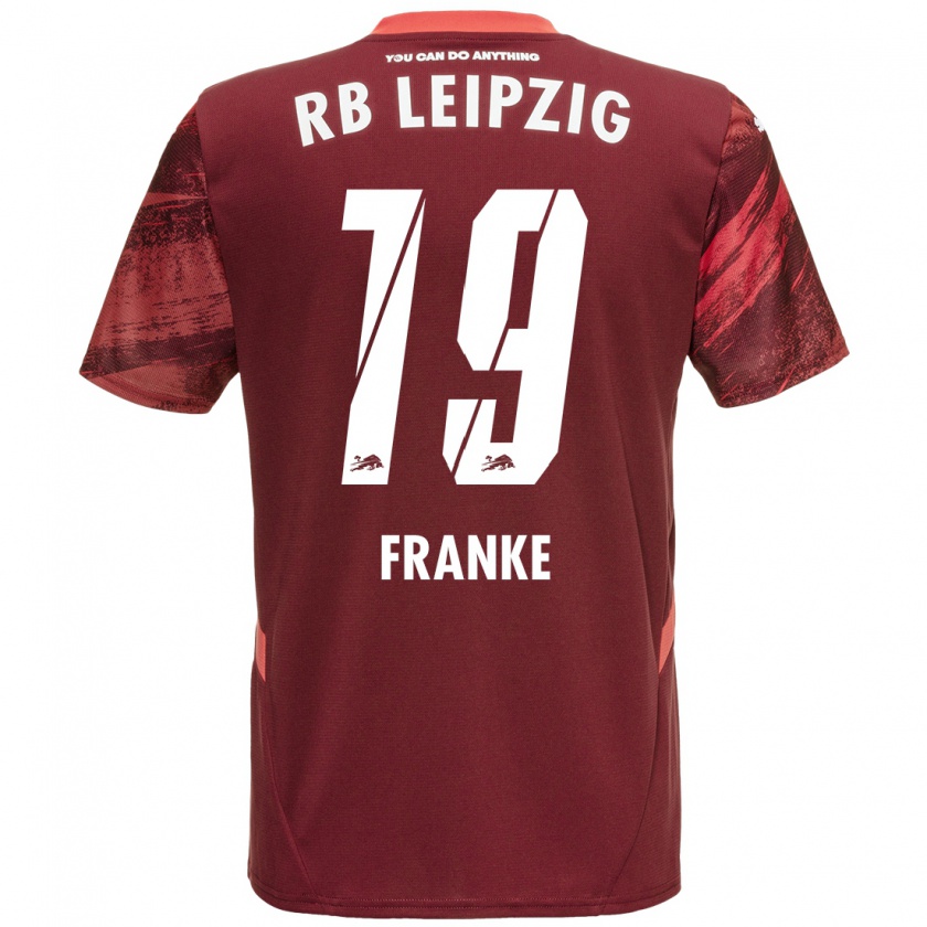 Kandiny Kinderen Lenny Franke #19 Bordeauxrood Uitshirt Uittenue 2024/25 T-Shirt