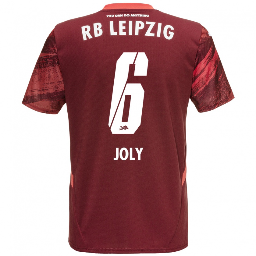 Kandiny Bambino Maglia Lou-Ann Joly #6 Borgogna Kit Gara Away 2024/25 Maglietta