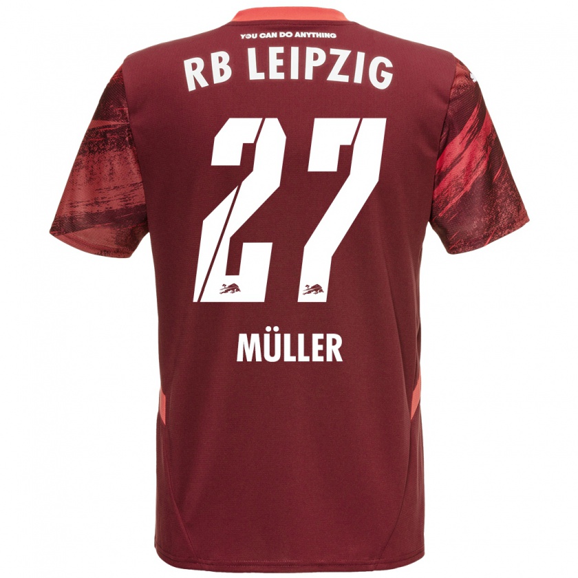 Kandiny Bambino Maglia Marlene Müller #27 Borgogna Kit Gara Away 2024/25 Maglietta