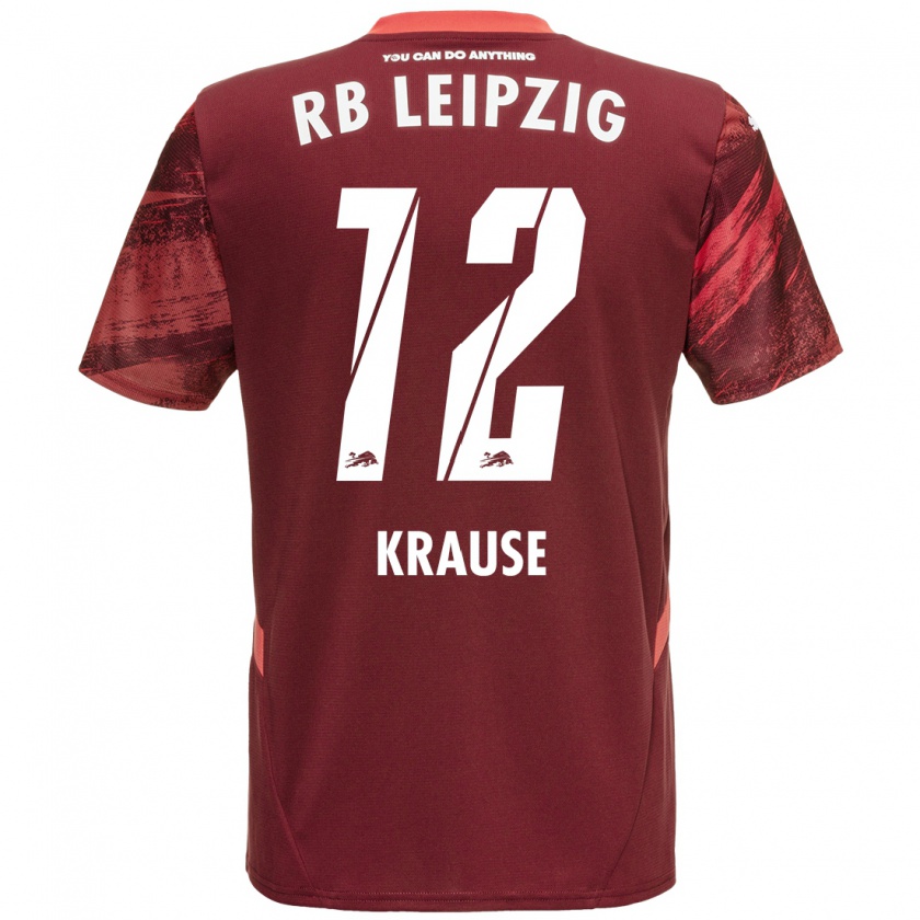 Kandiny Niño Camiseta Arno Krause #12 Borgoña 2ª Equipación 2024/25 La Camisa