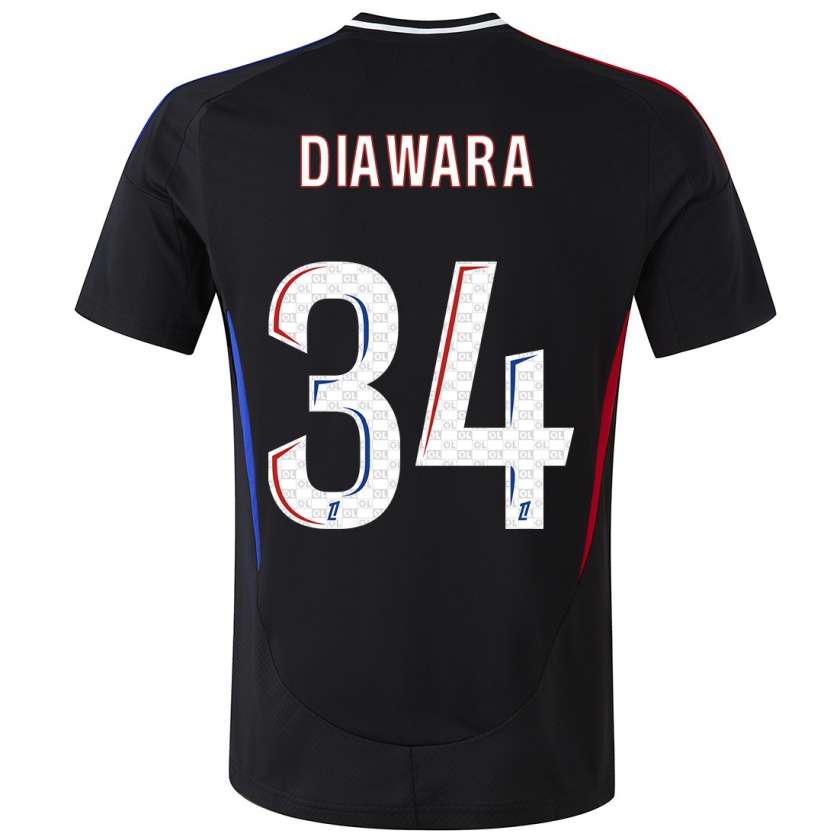 Kandiny Kinderen Mahamadou Diawara #34 Zwart Uitshirt Uittenue 2024/25 T-Shirt