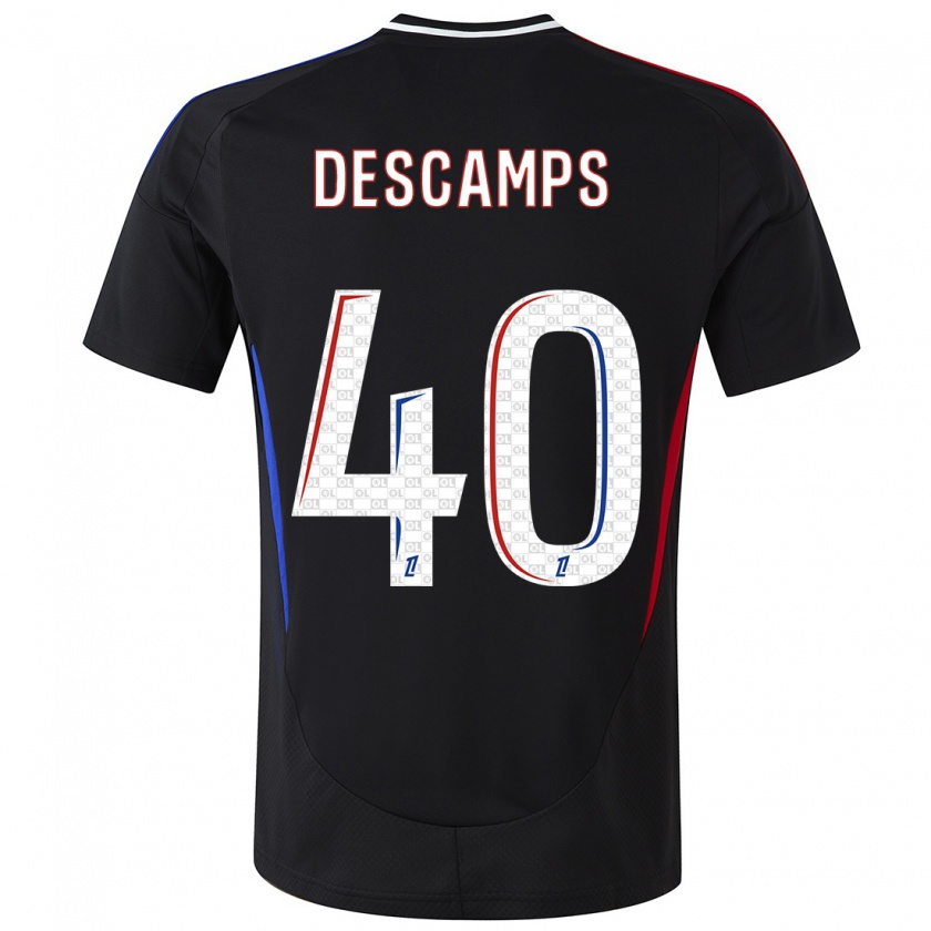 Kandiny Kinder Rémy Descamps #40 Schwarz Auswärtstrikot Trikot 2024/25 T-Shirt Österreich