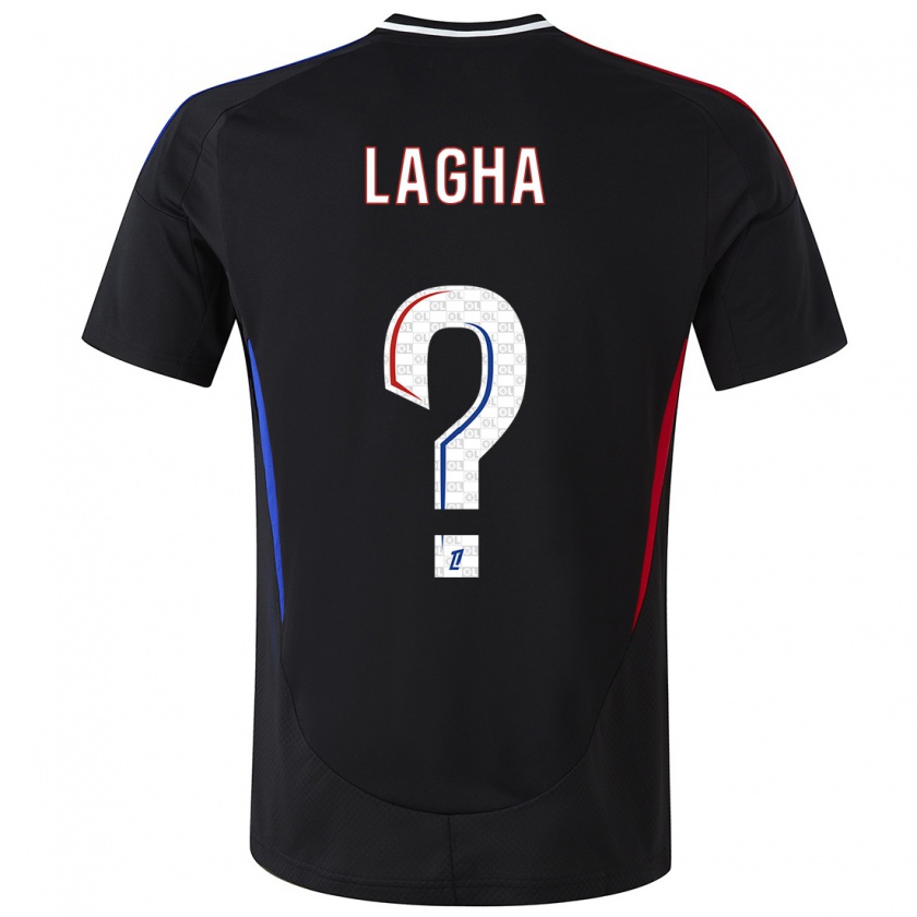 Kandiny Bambino Maglia Yannis Lagha #0 Nero Kit Gara Away 2024/25 Maglietta