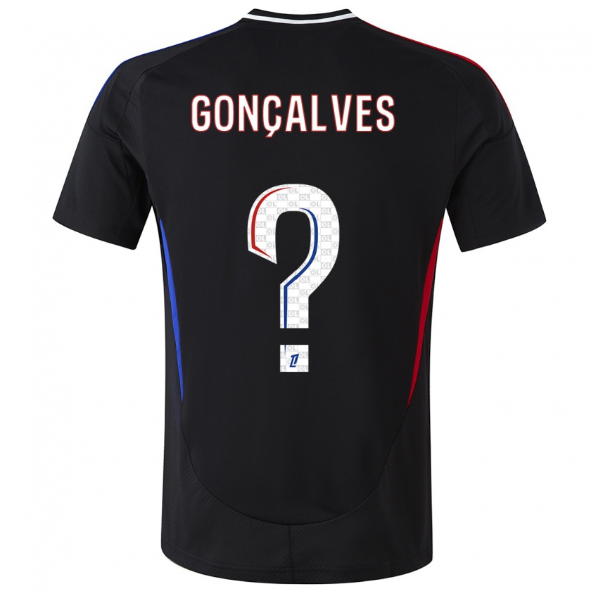 Kandiny Bambino Maglia Tiago Gonçalves #0 Nero Kit Gara Away 2024/25 Maglietta