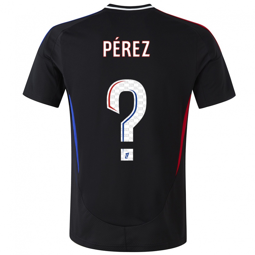 Kandiny Bambino Maglia Axel Pérez #0 Nero Kit Gara Away 2024/25 Maglietta