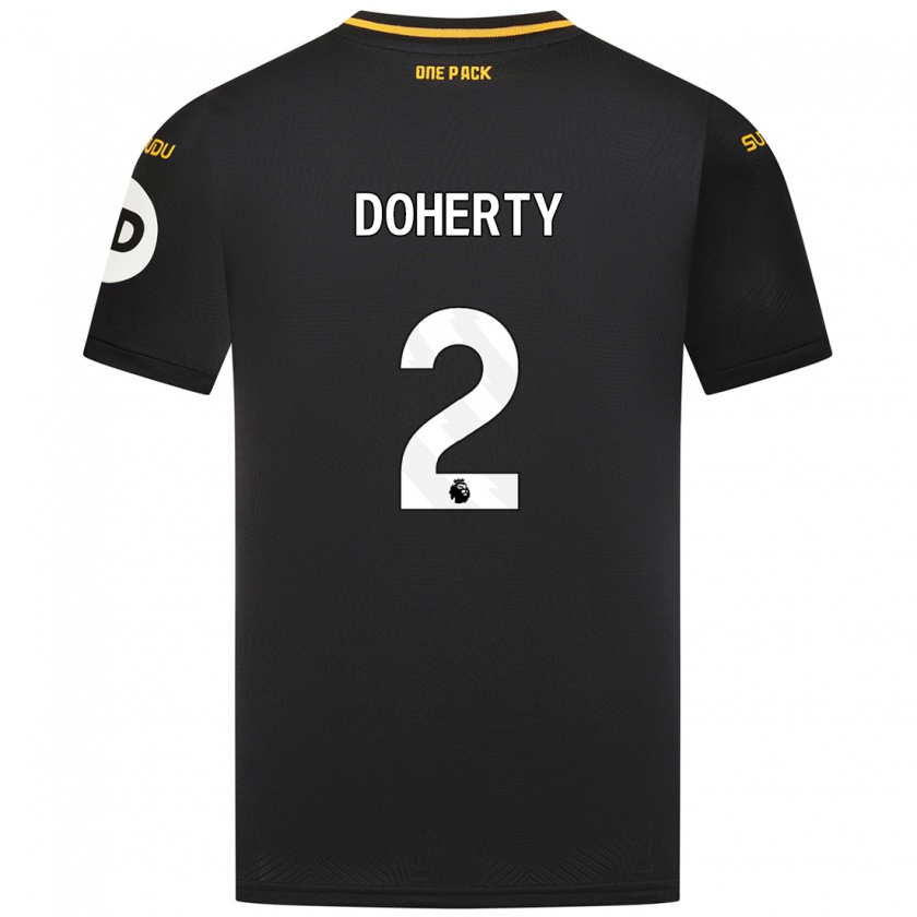 Kandiny Kinderen Matt Doherty #2 Zwart Uitshirt Uittenue 2024/25 T-Shirt