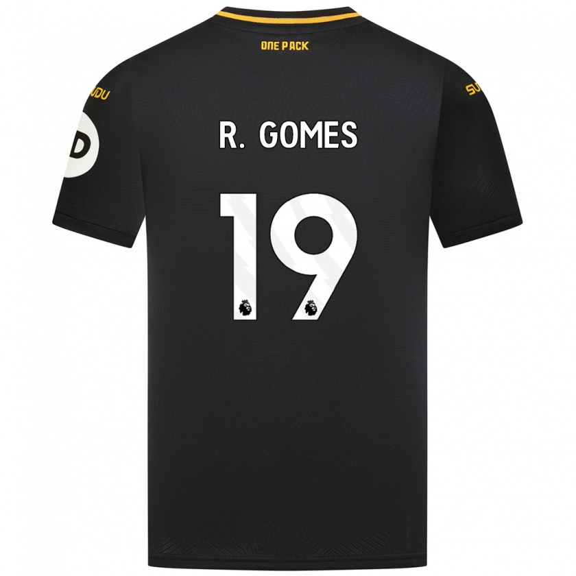 Kandiny Niño Camiseta Rodrigo Gomes #19 Negro 2ª Equipación 2024/25 La Camisa México