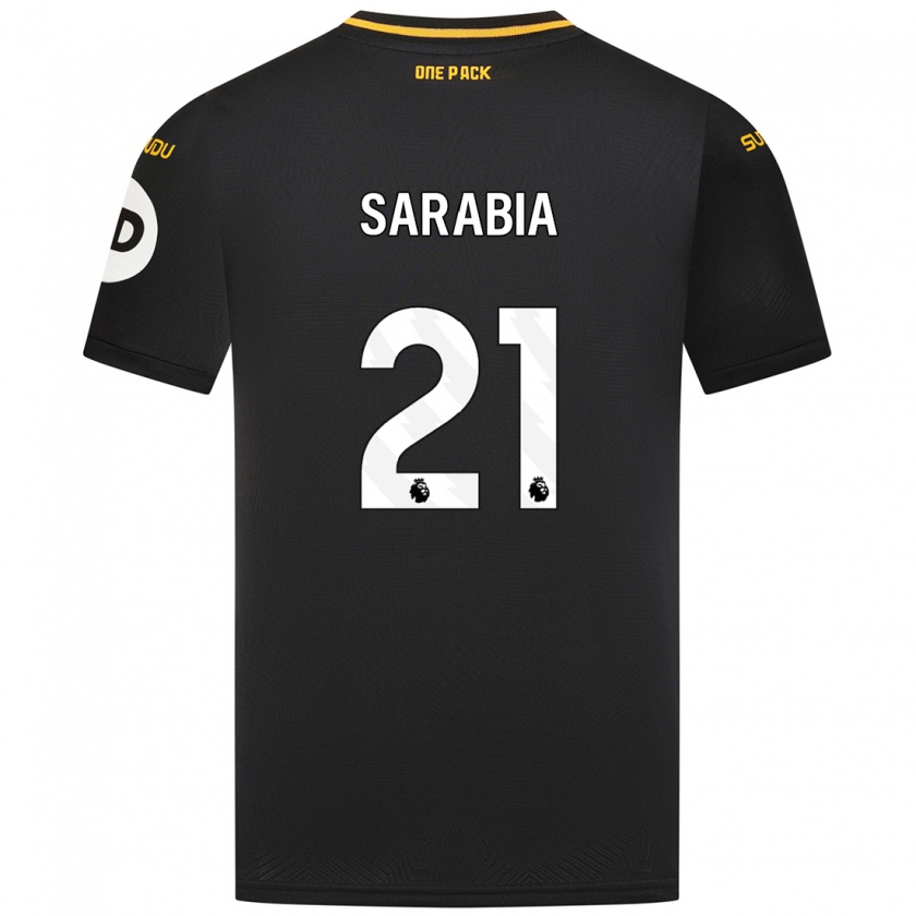 Kandiny Kinderen Pablo Sarabia #21 Zwart Uitshirt Uittenue 2024/25 T-Shirt