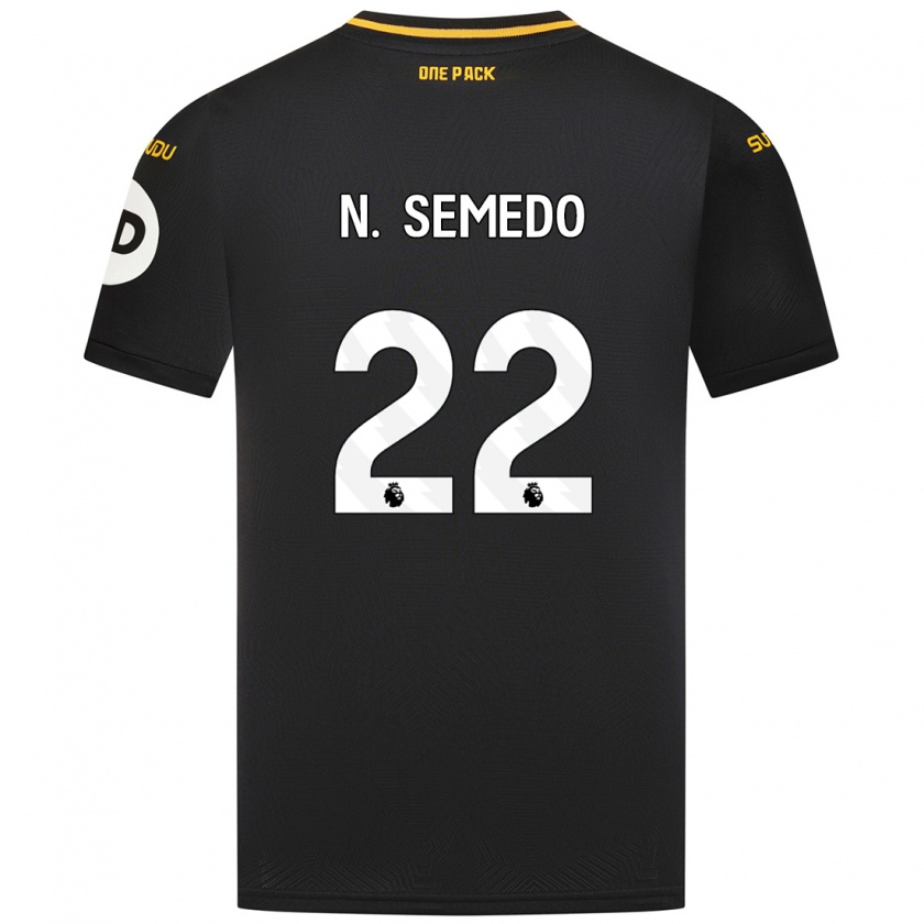 Kandiny Bambino Maglia Nélson Semedo #22 Nero Kit Gara Away 2024/25 Maglietta